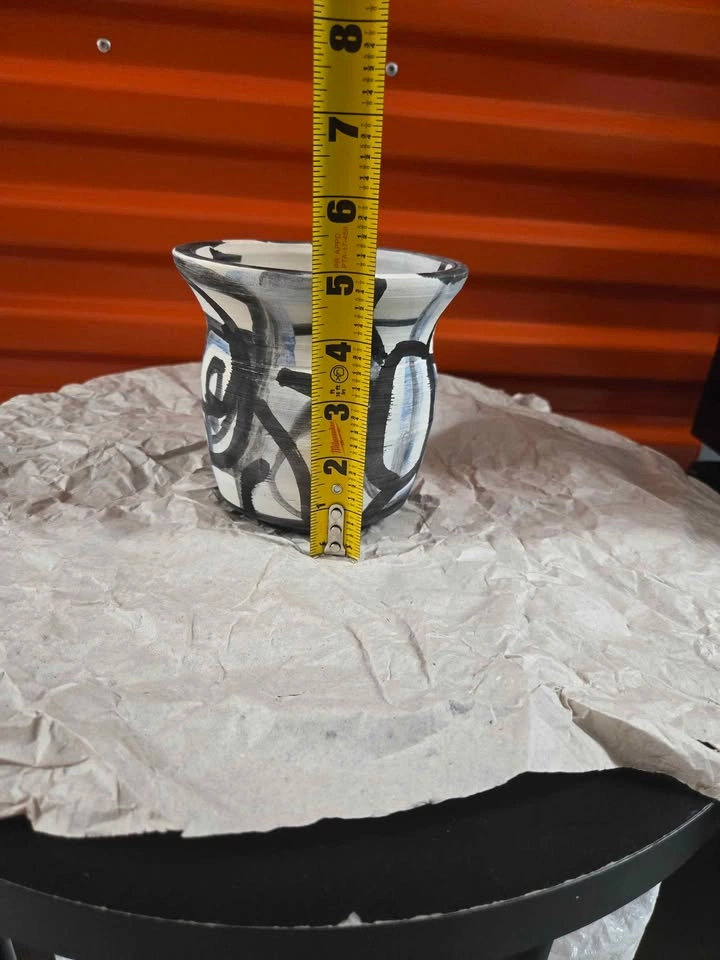Abstract Ceramic Vase Planter 4.5 inches - photo 2