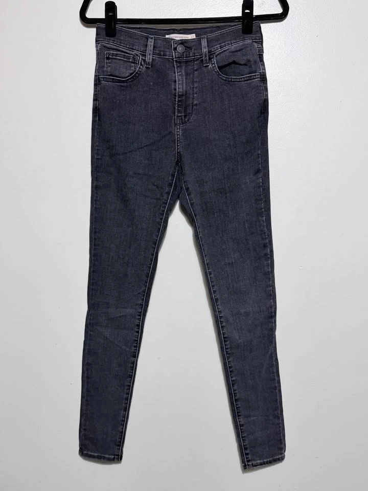 Levi's 720 High-Rise Super Skinny Jeans Dark Gray Wash Size 27 - photo 2