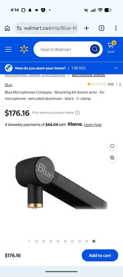Blue Premium Microphone Boom Arm Black - photo 4