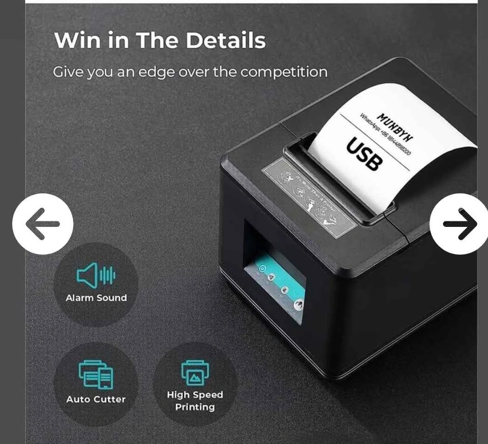 MUNBYN 80mm USB Receipt Printer with Auto Cutter - photo 3