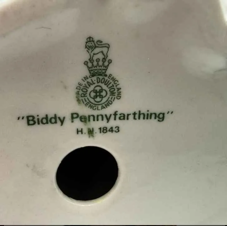Royal Doulton Biddy Pennyfarthing Figurine (9", England) - photo 3
