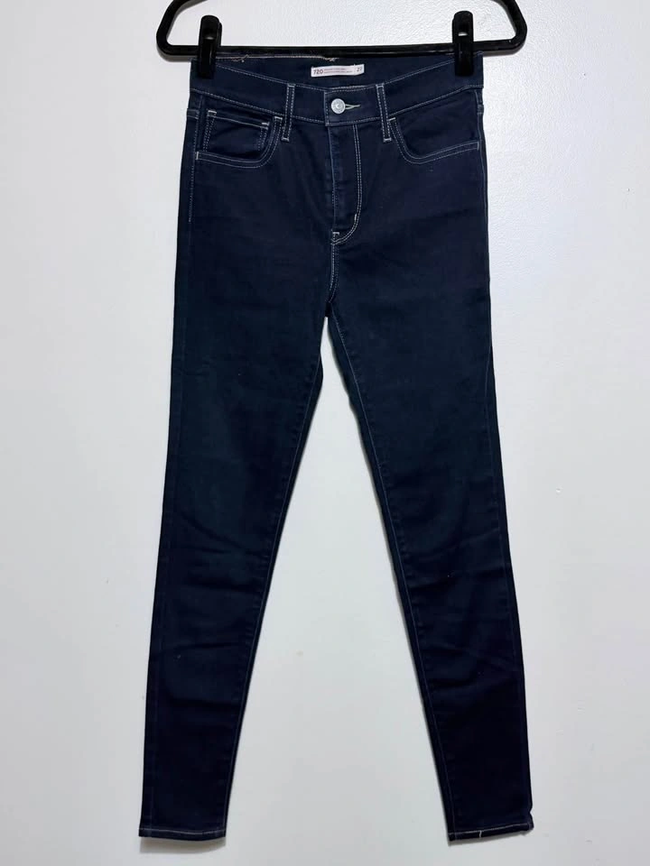 Levi’s 720 High Rise Super Skinny Jeans Dark Indigo NWOT Size 27 - photo 2