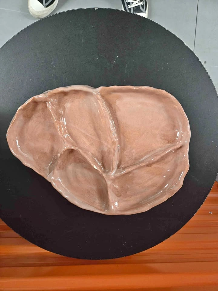 Ceramic Compartment Serving Dish Platter 14in