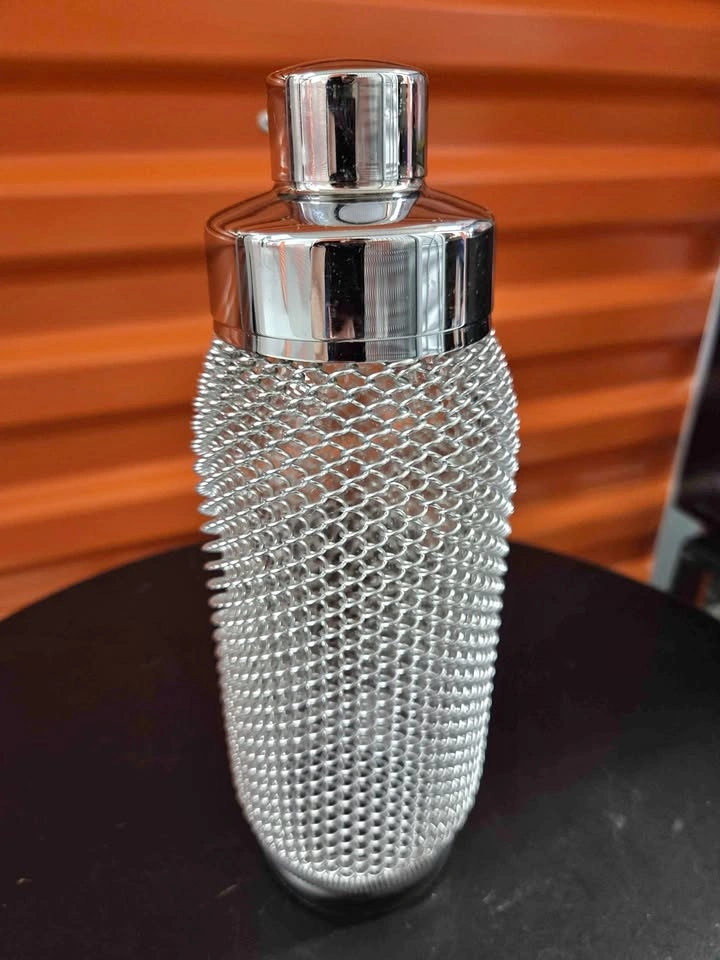 Silver Mesh Cocktail Shaker Barware