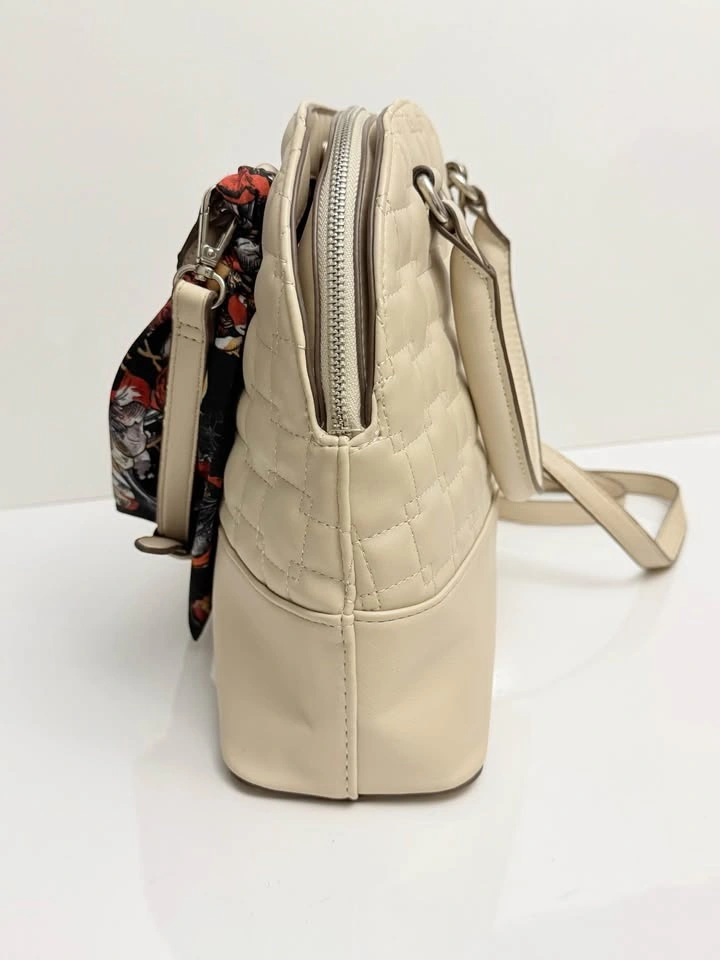 Anne Klein Cream Quilted Purse Satchel & Crossbody - photo 4