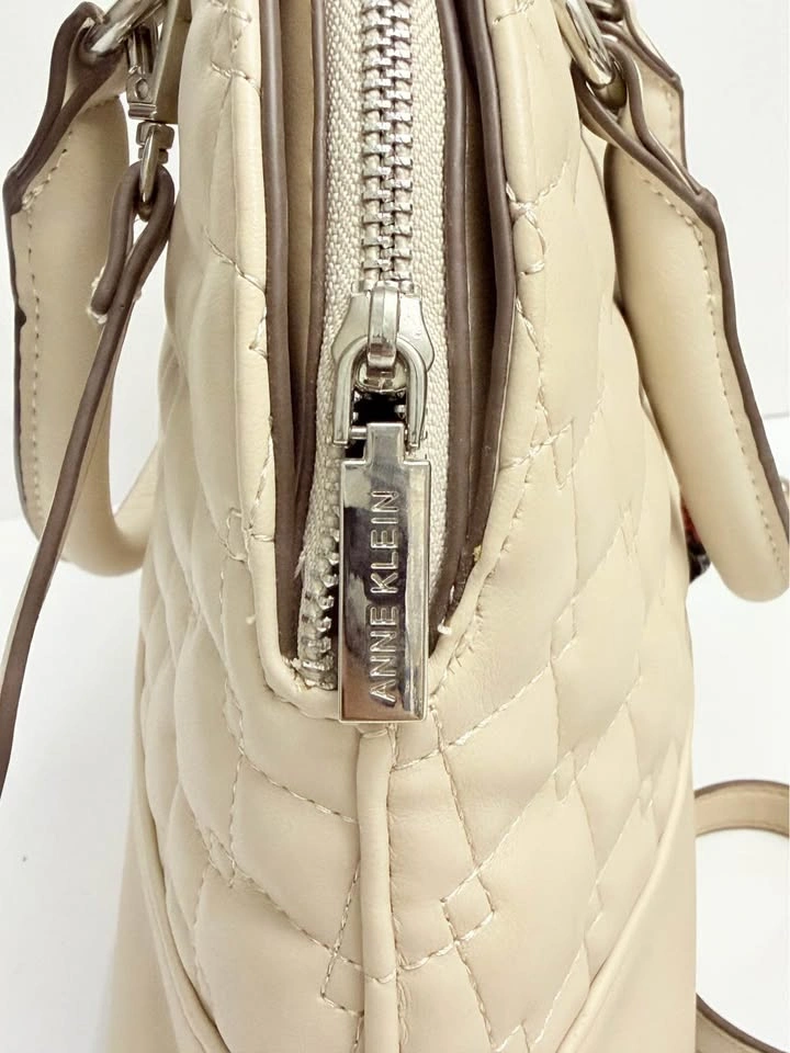 Anne Klein Cream Quilted Purse Satchel & Crossbody - photo 5