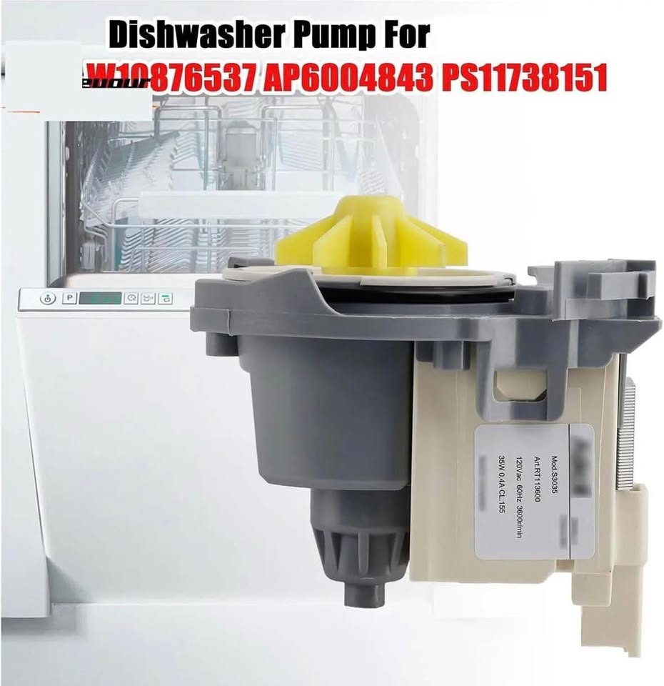 Dishwasher Drain Pump - Whirlpool W10876537 - photo 2