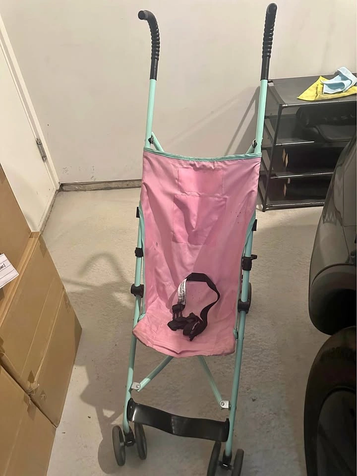 Kids Foldable Toy Stroller / Doll Stroller – Pink & Mint