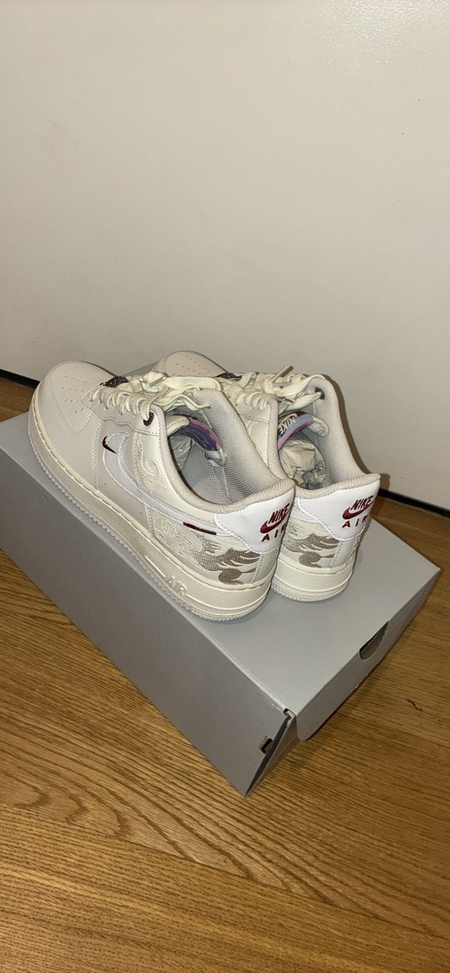 Tan & White AF1 With Design - photo 2