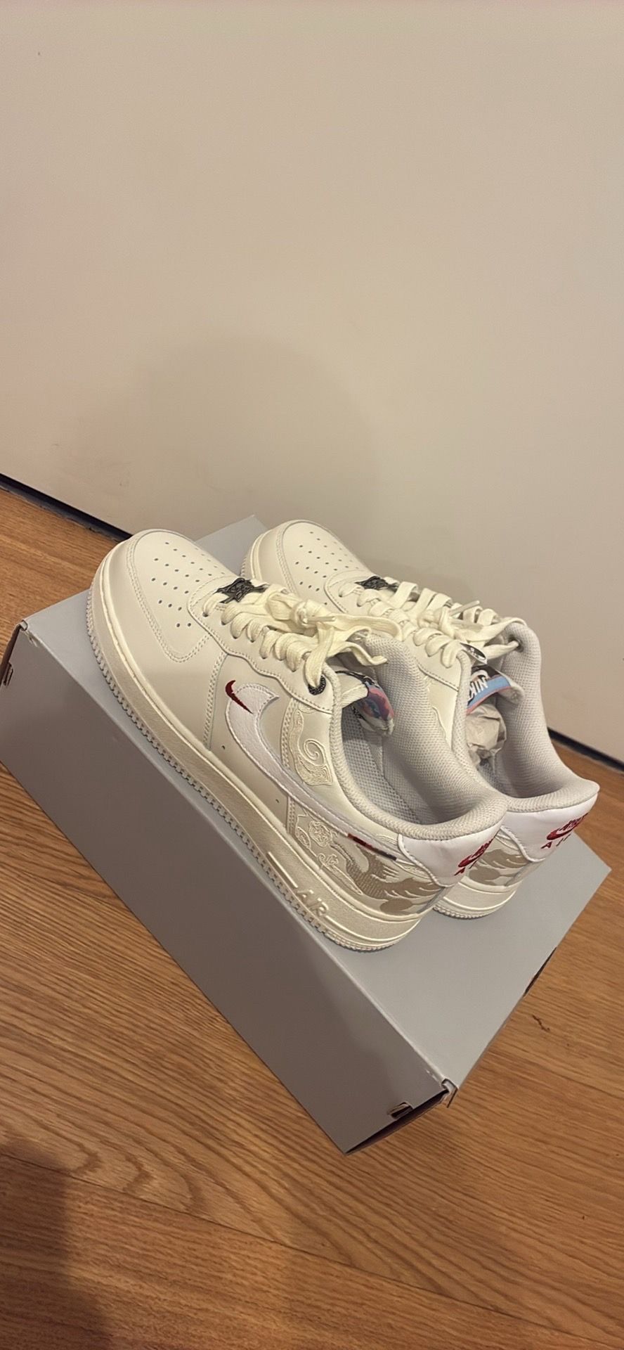 Tan & White AF1 With Design - photo 4