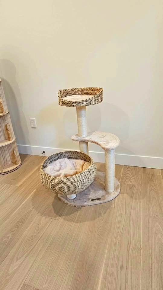 Woven Cat Tree Condo Scratching Post