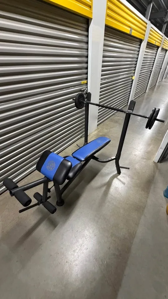Gold’s Gym Weight Bench With Barbell & Plates - photo 2