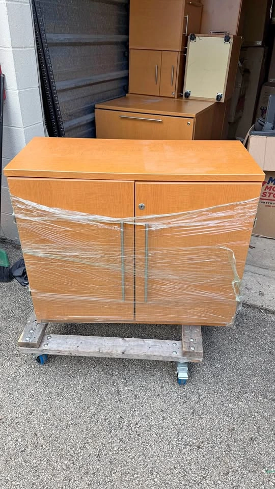 Röhr Wood Office Storage Cabinet With Lock, 36"W x 30"H