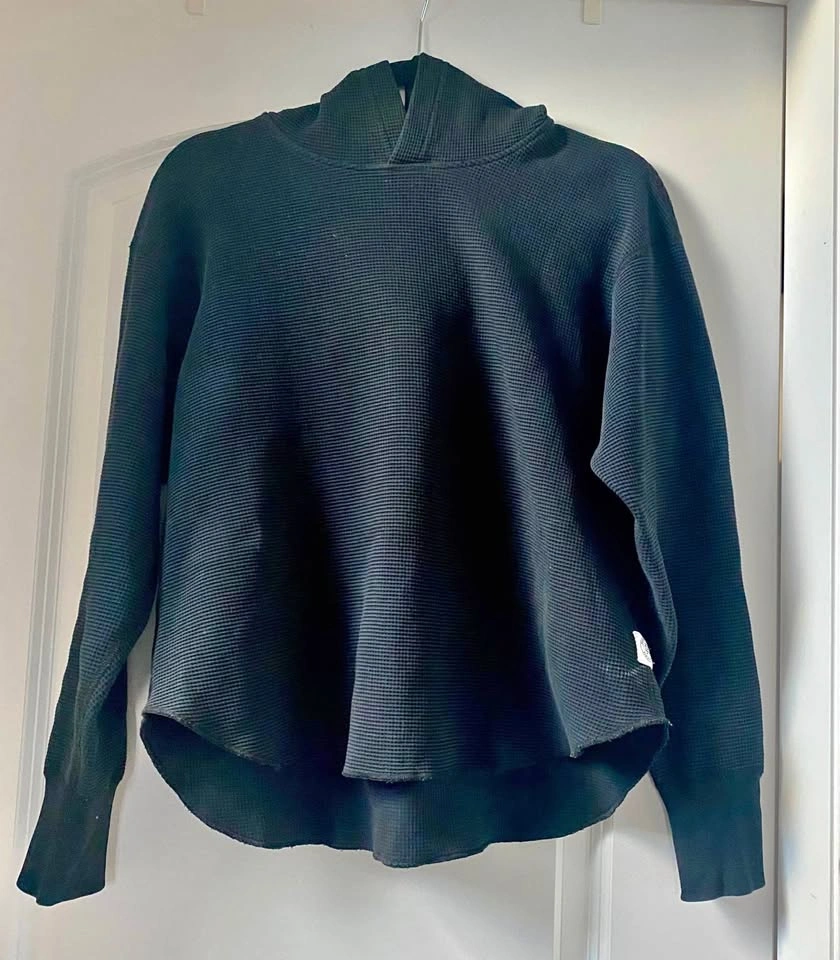 Black Waffle Hoodie - Size XS