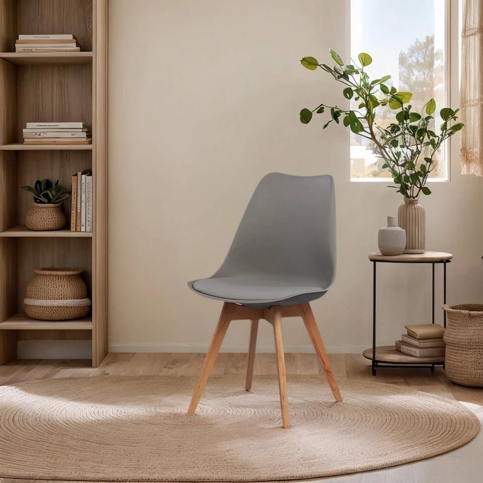 Eames Style Nordic Backrest Chair - Black, White, Grey - photo 2