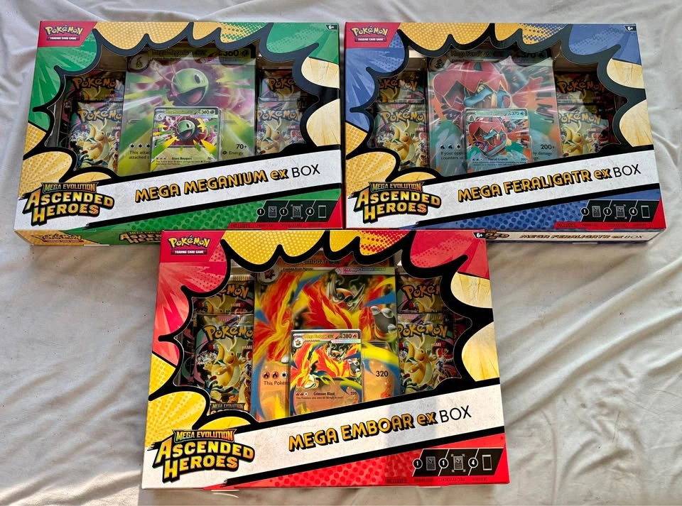 Pokemon TCG Ascended Heroes Mega ex Box Set (3 Cards)