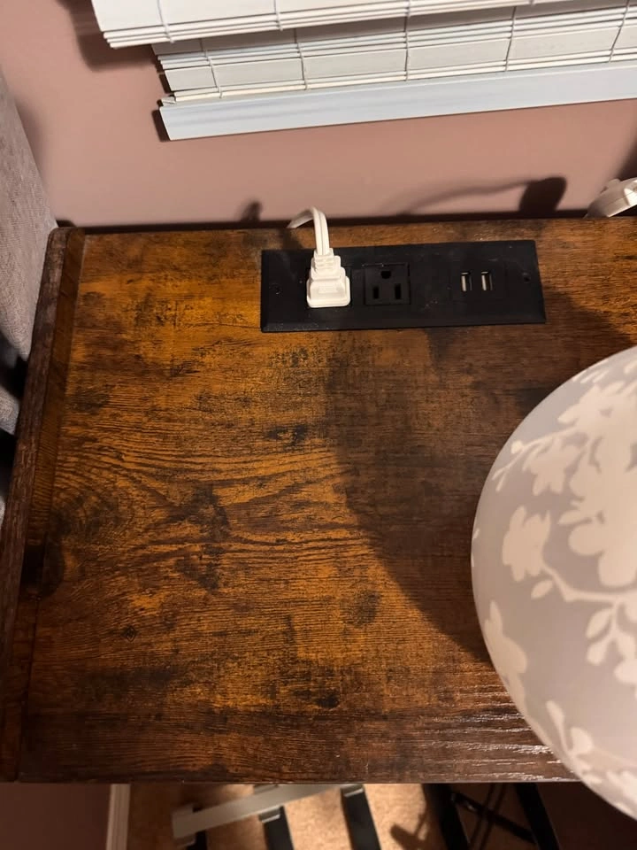 Two Nightstands with charging ports - photo 3
