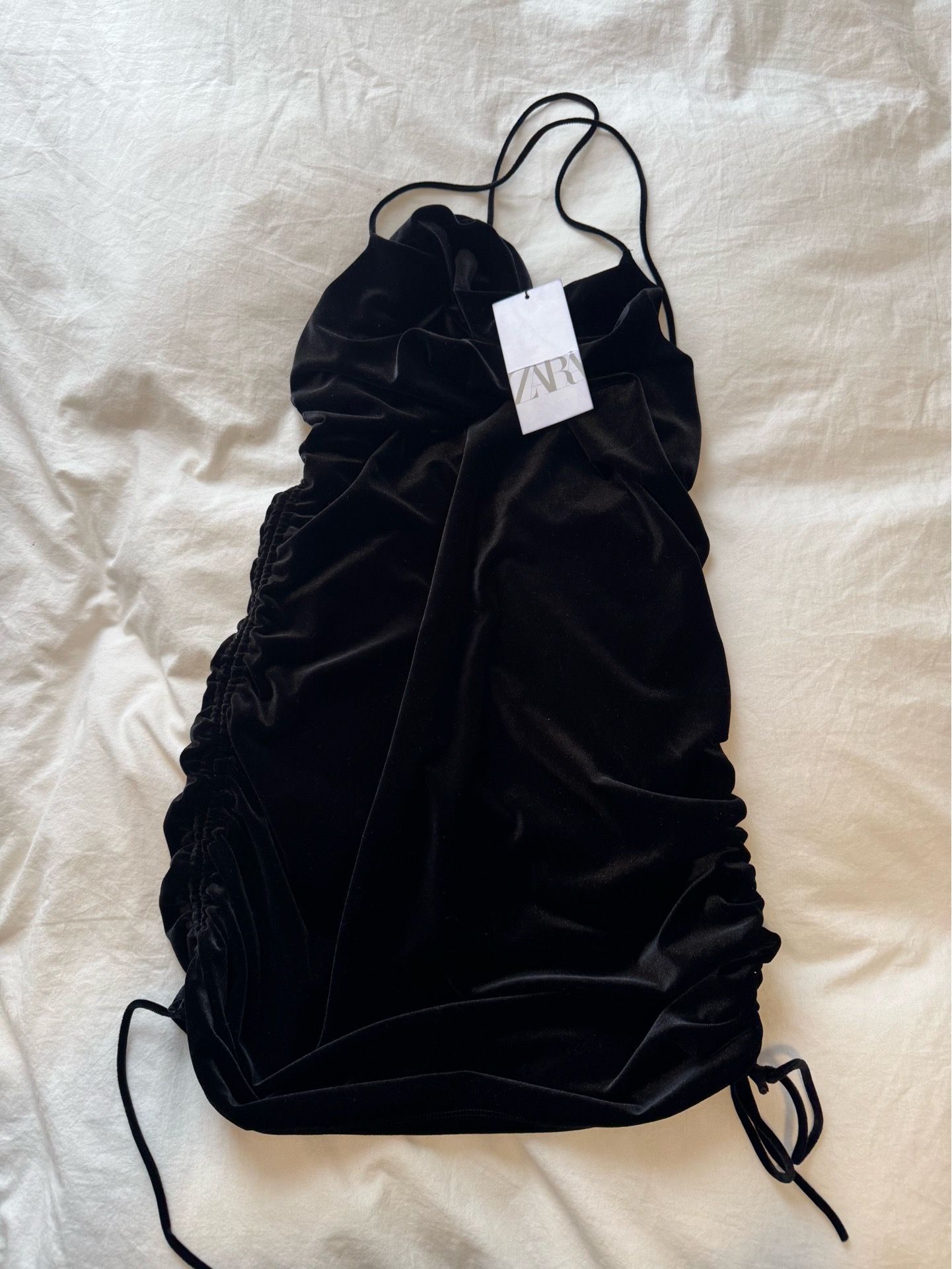 Zara Black Velvet Dress Size M - photo 3