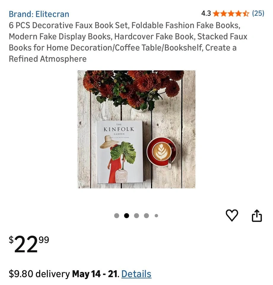 Decorative Faux Book Set 6pcs - photo 2