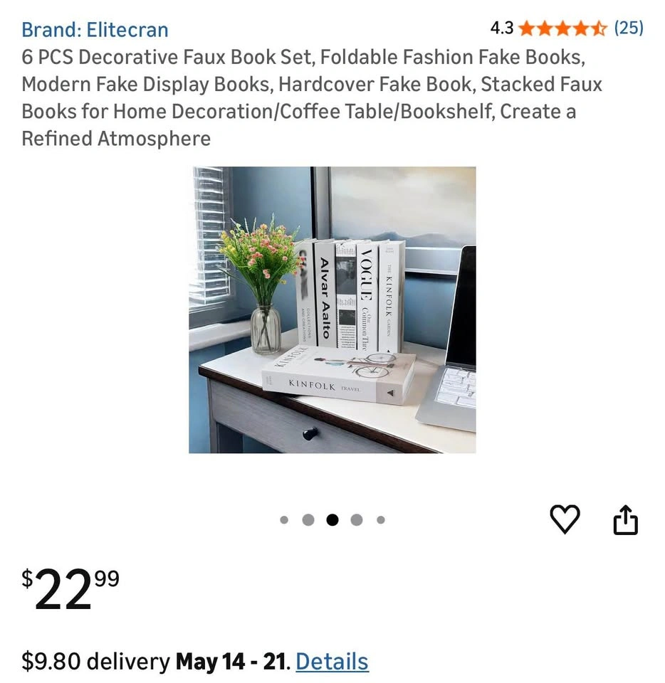 Decorative Faux Book Set 6pcs - photo 5
