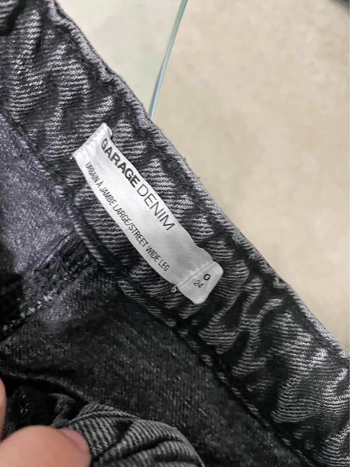 Garage Denim Wide Leg Pants