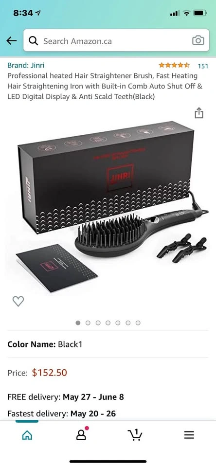 Jinri Heated Straightening Brush - photo 2