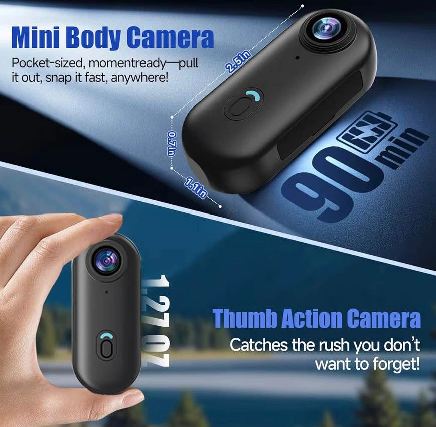 1080P Mini Body Camera w/ Waterproof Case - photo 2