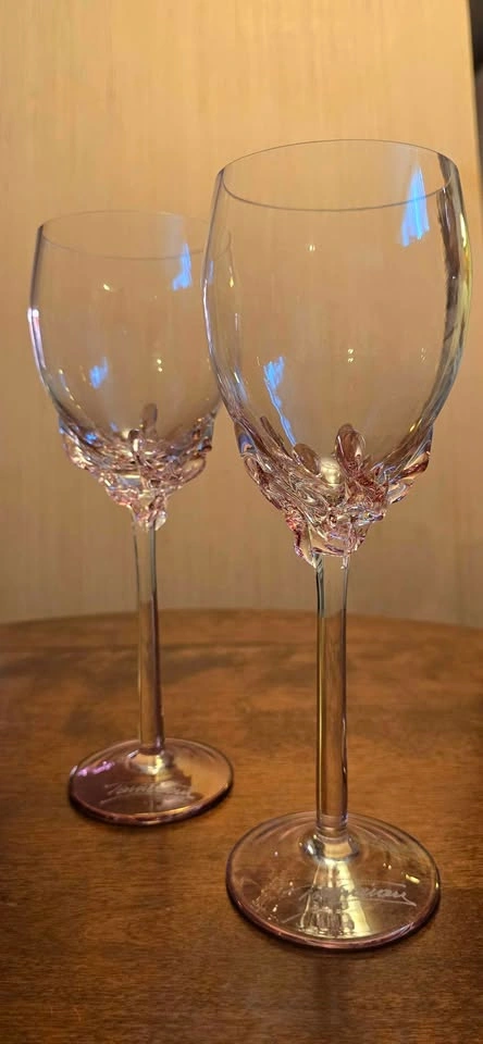 Signed Ion Tamaian Hand-Blown Romanian Art Glass Stemware Set - photo 3