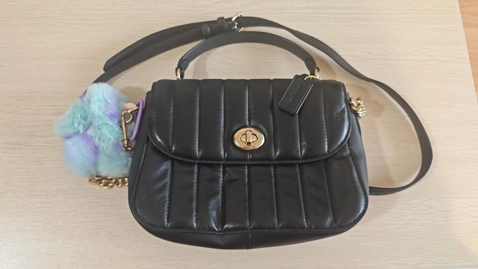 Coach Black Quilted Leather Top Handle / Crossbody Bag - photo 2
