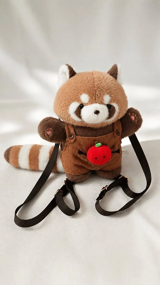 New Red Panda Plush Mini Backpack