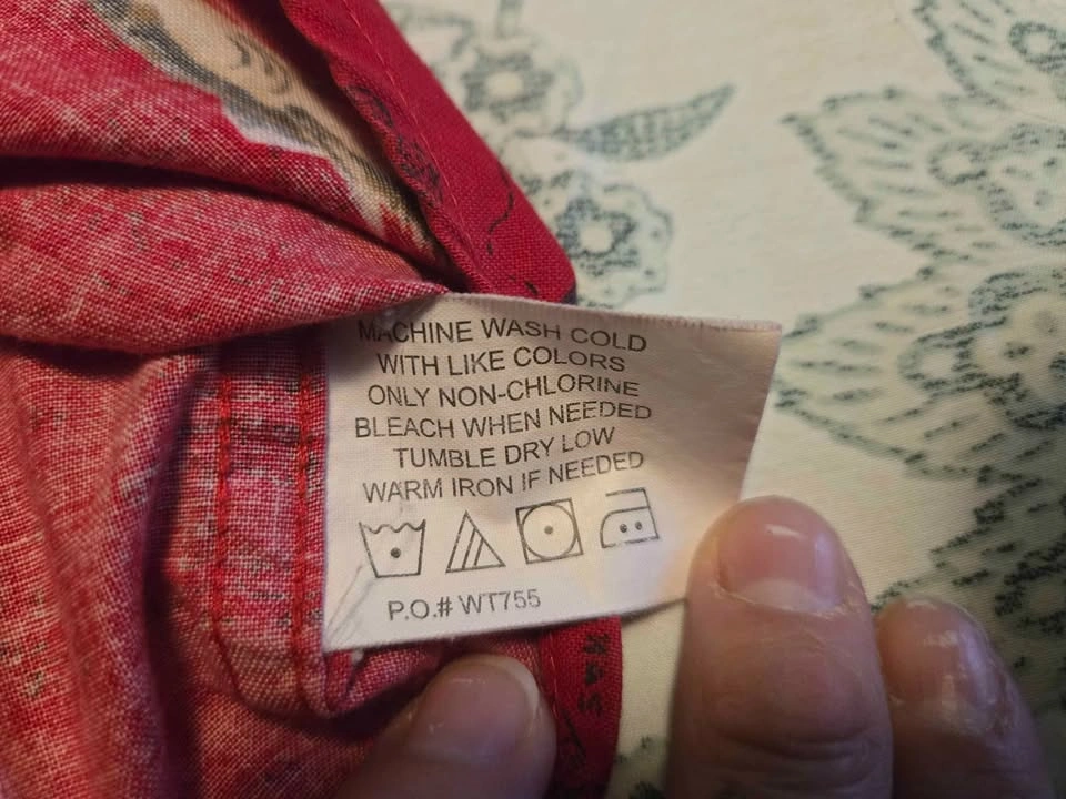 Puritan Men's L Red Fish Hawaiian Button Up Shirt - photo 3
