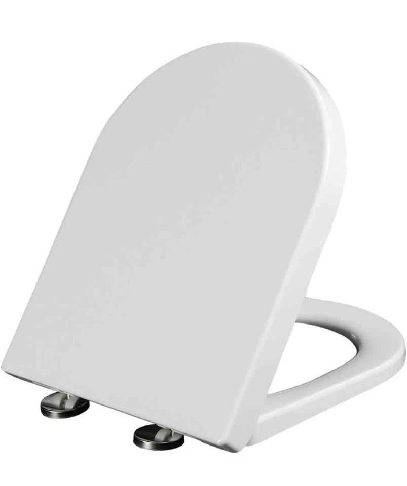 D Shaped Soft Close Toilet Seat - White, Quick Release - photo 2