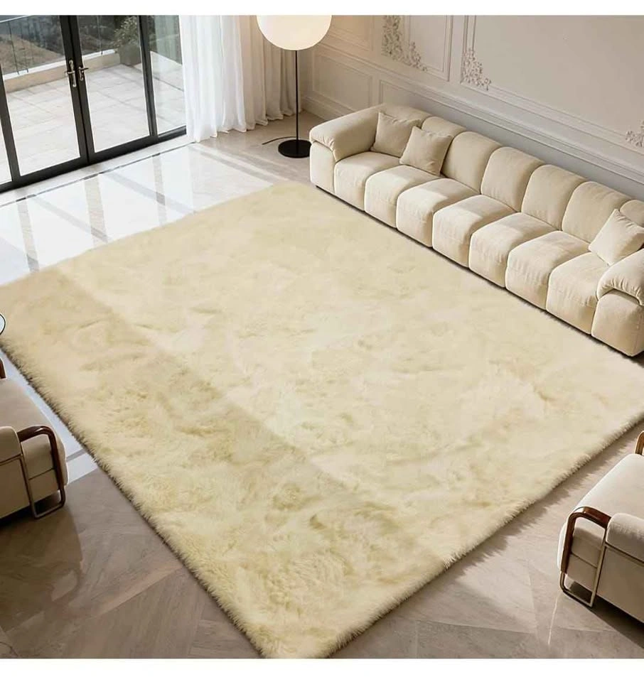Cream Shag Area Rug 6x9 ft (Brand New) - photo 2
