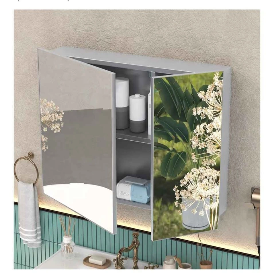 Brand new 36x24 Large Silver Medicine Cabinet Mirror - Storage - photo 4