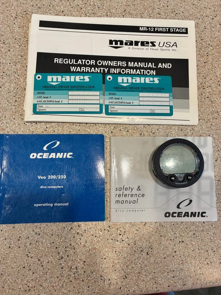 Used Scuba Gear - Mares Regulator, Oceanic Computer, Wetsuit - photo 2