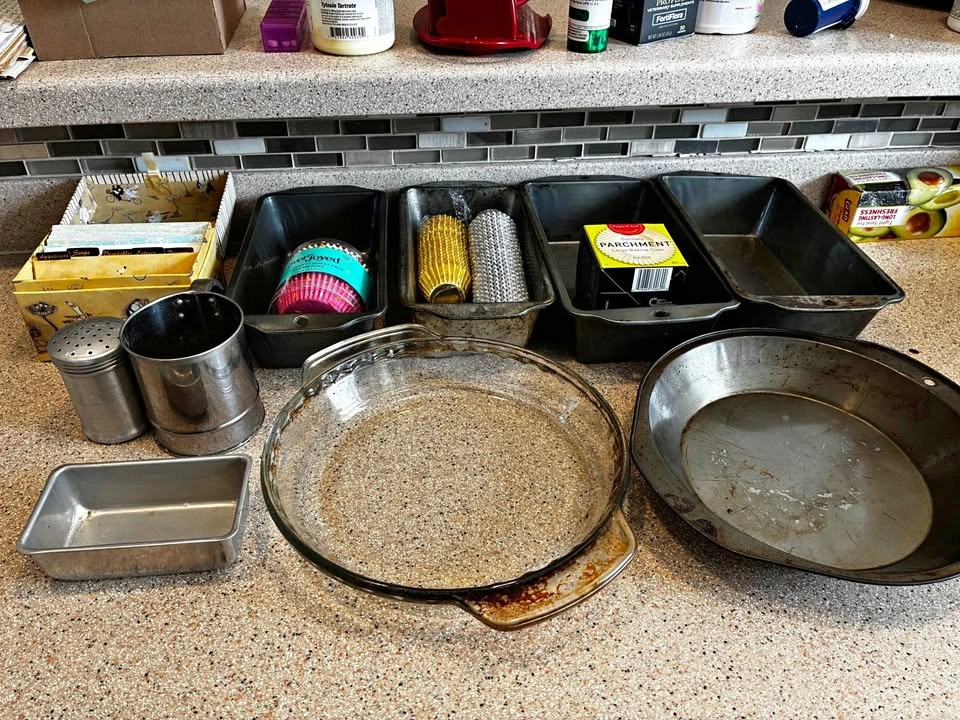 Baking Pans, Recipe Box, Paper Baking Cups