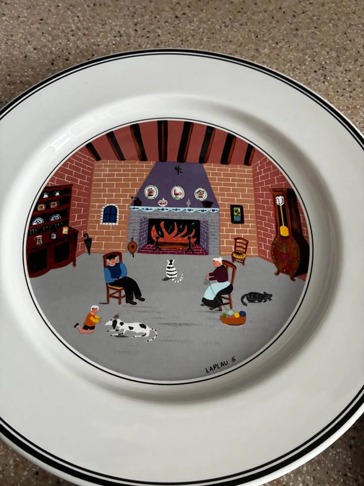 5 Villeroy & Boch 8” Naïf Village Scene Desert Plates - photo 5