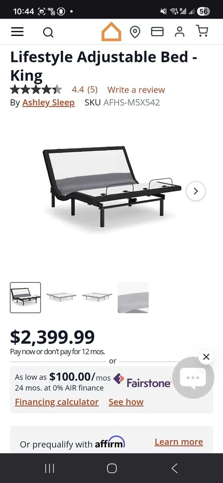 Adjustable King Bed Base - Black Frame - photo 5