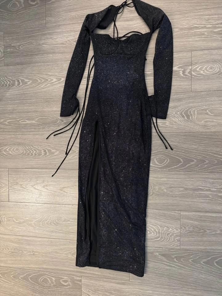 BNWT Babyboo Nadia Maxi Dress - Black Sparkle - Size XS - photo 2