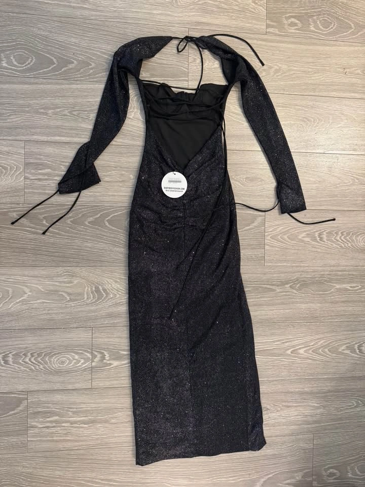 BNWT Babyboo Nadia Maxi Dress - Black Sparkle - Size XS - photo 4