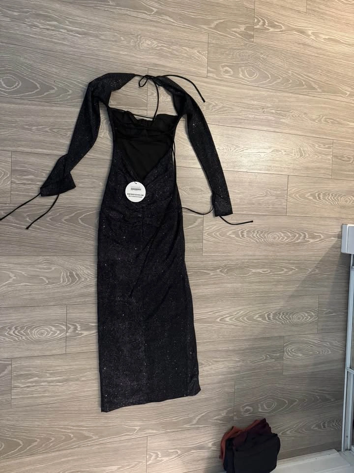 BNWT Babyboo Nadia Maxi Dress - Black Sparkle - Size XS - photo 5