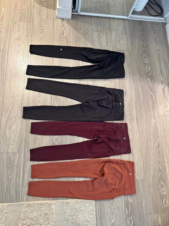 Lululemon Leggings Lot - Black, Burgundy, Tan