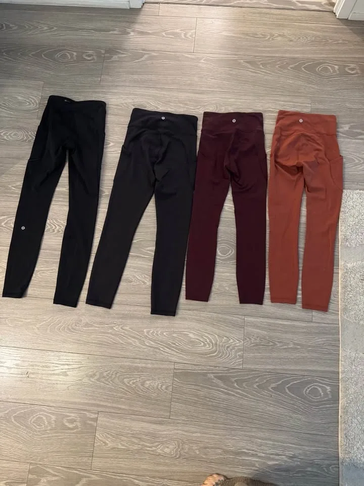 Lululemon Leggings Lot - Black, Burgundy, Tan - photo 2