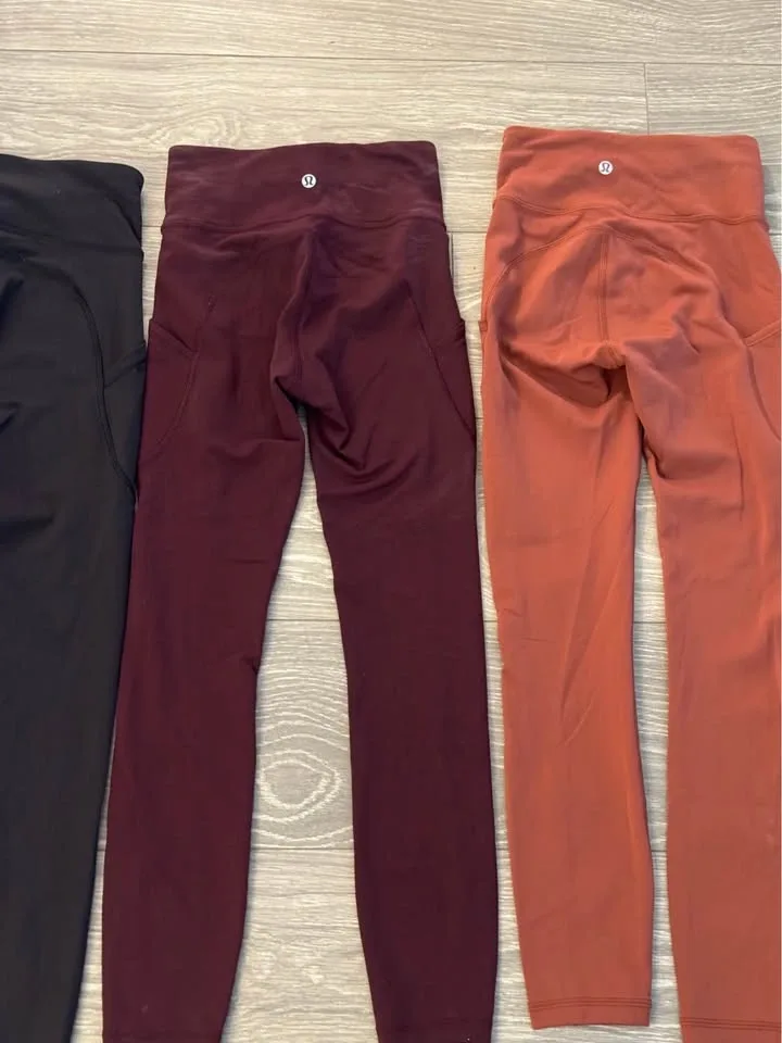 Lululemon Leggings Lot - Black, Burgundy, Tan - photo 4