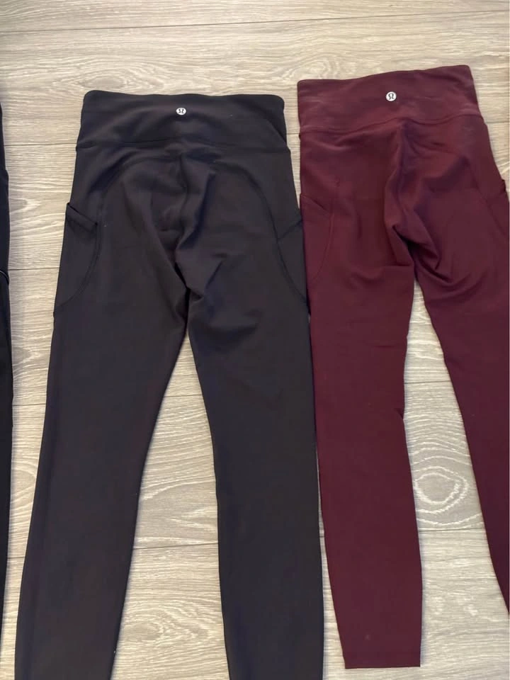 Lululemon Leggings Lot - Black, Burgundy, Tan - photo 5