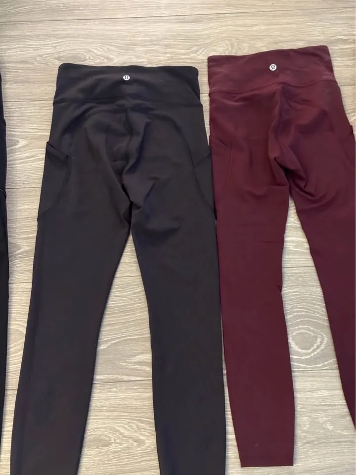 Lululemon Leggings Lot - Black, Burgundy, Tan - photo 5