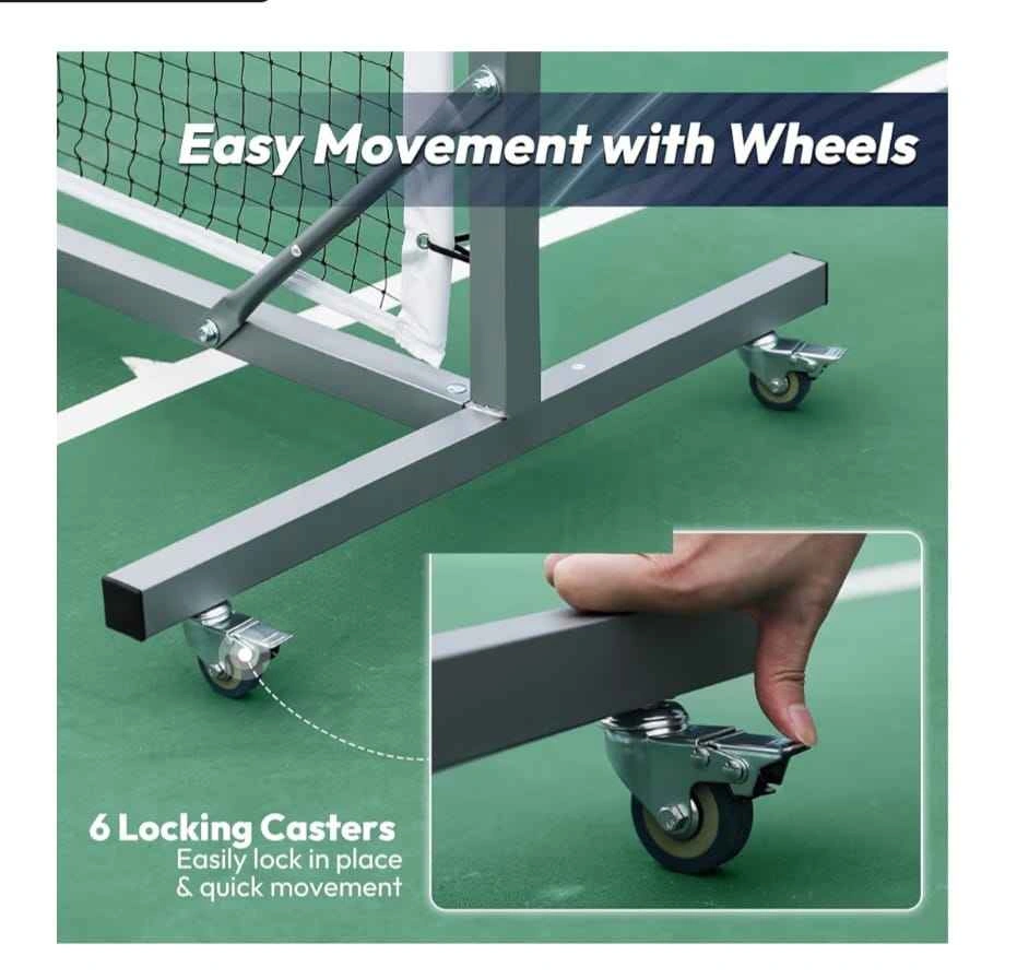A11N Pro Pickleball Net w/ Wheels - Tournament Size - photo 5