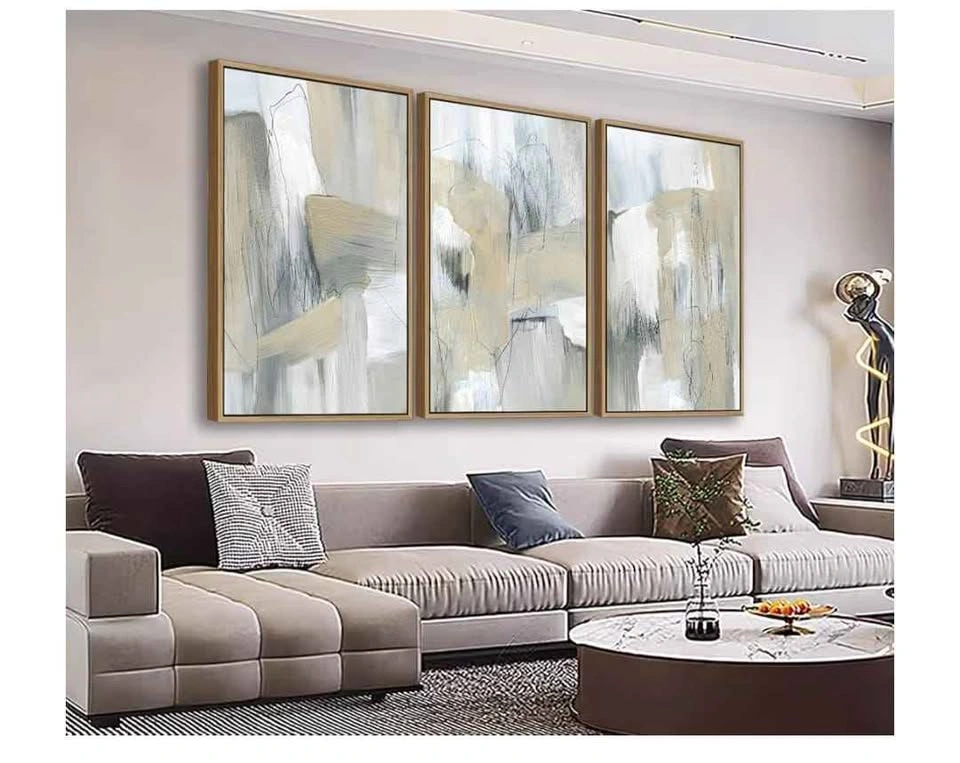 Large Framed Abstract Wall Art (3 pcs, 60x90cm) - photo 4