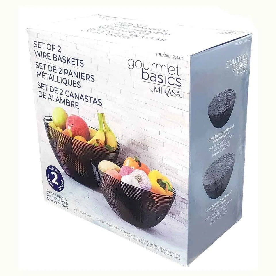Gourmet Basics By Mikasa Set Of 2 Wire Baskets - photo 2