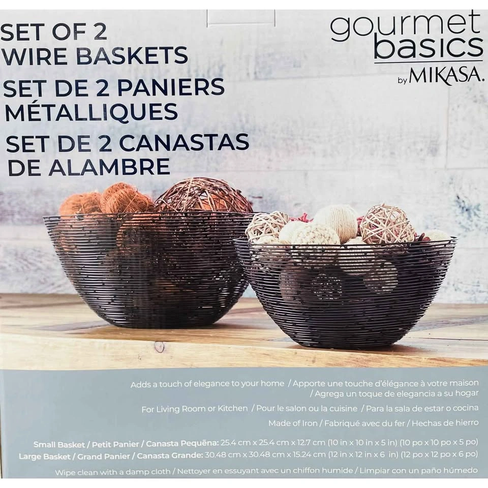 Gourmet Basics By Mikasa Set Of 2 Wire Baskets - photo 4